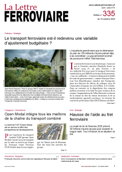 À lire dans La Lettre ferroviaire 335